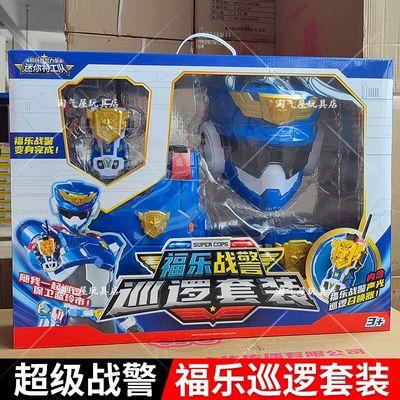 新款迷你特工队7福乐战警巡逻可动人偶机甲战士男孩手办玩具儿童X