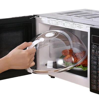 Microwave Food Cover with Handle Reusable Splatter Proof