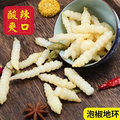 泡椒白玉地环草石蚕玉珠宝塔菜地牯牛螺丝菜咸菜酱菜下饭菜