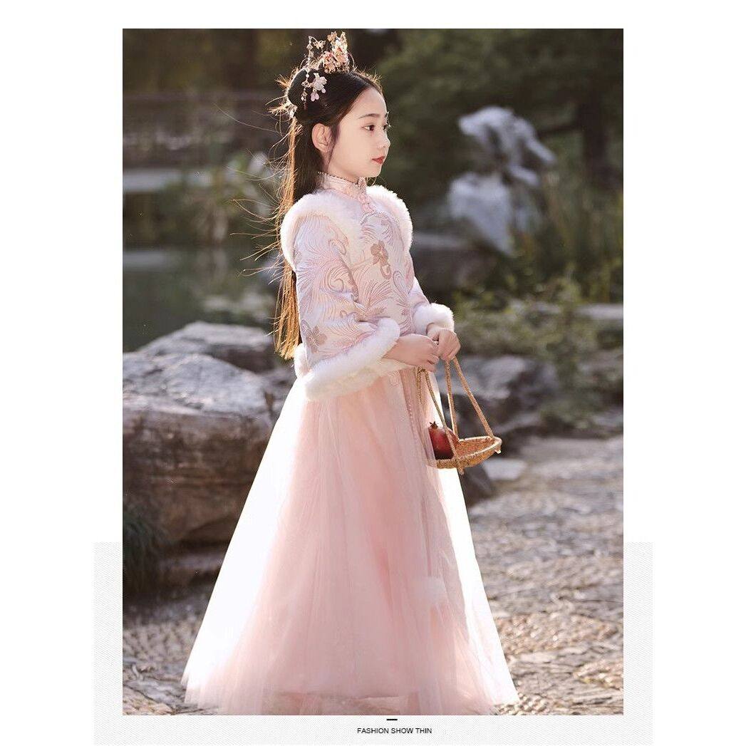 2024新款女童古装汉服秋冬款中国风儿童唐装古风超仙女连衣裙冬季,童装/婴儿装/亲子装,唐装,淘宝优惠券,粉丝福利购,淘宝优惠卷