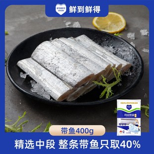 鲜到鲜得舟山带鱼段400g*4 鲜冻纯中段去肚无鱼腹