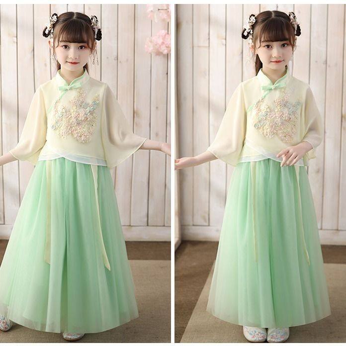 女童古装汉服超仙小女孩仙女连衣裙中国风儿童唐装襦裙古风童装夏,童装/婴儿装/亲子装,唐装,淘宝优惠券,粉丝福利购,淘宝优惠卷