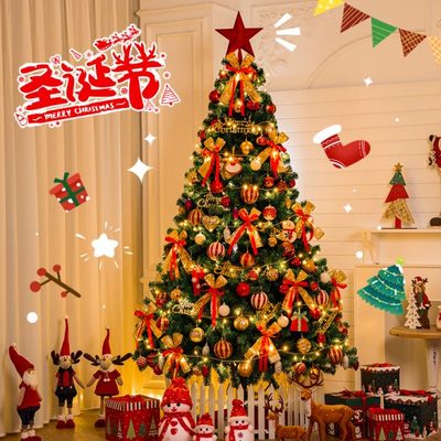 圣诞树2024新款家用圣诞节装饰品场景布置家庭摆件客厅加密装扮