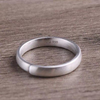 本命佛守护神银h戒指男女情侣戒999足银十二生肖对戒复古指环个性