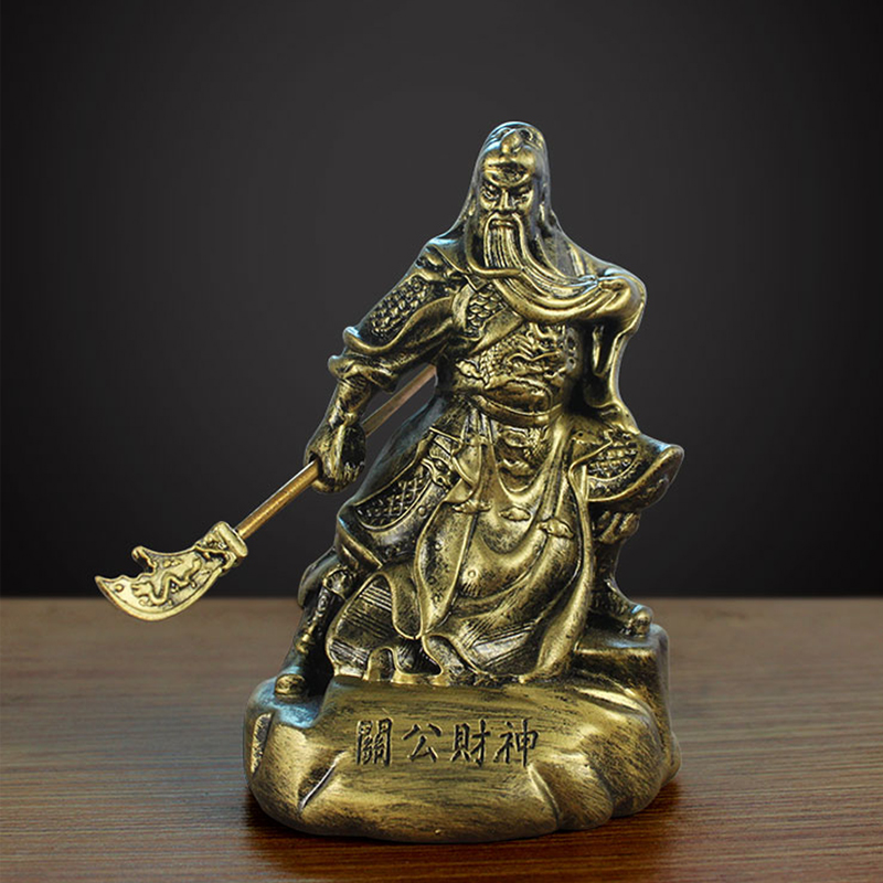 武神财关公创意车载摆件国风客厅办公F室武胜关羽书桌摆装饰品车