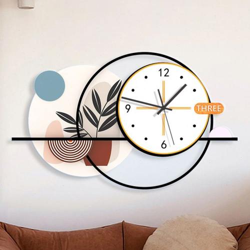 餐厅创意大气客厅挂钟现代装饰钟表家用时尚2022网红挂画时钟挂墙