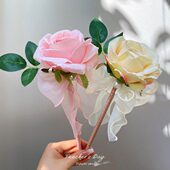 教师节礼物送女老师花束笔实用幼儿园老师花朵笔创意笔玫瑰花笔
