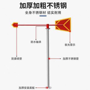 风向标袋户外旋转反光夜光型金属不锈钢化工过安检验厂屋顶风速仪
