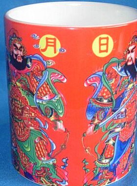 门神水杯子秦琼尉迟恭尉迟敬德收藏品秦叔宝礼物礼品中国元素茶杯