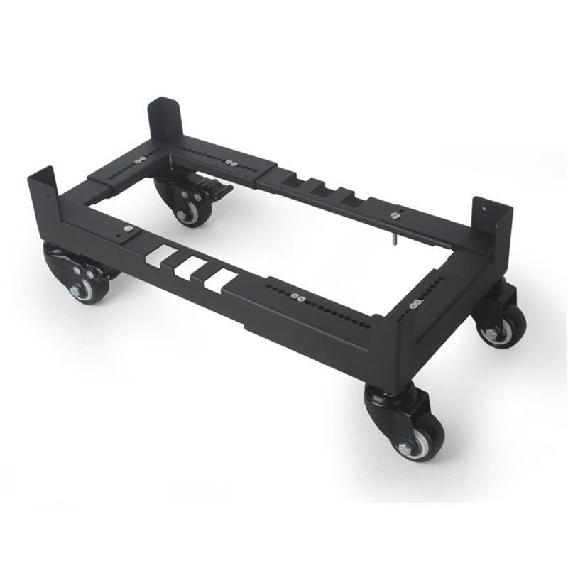 金属承重轮子中塔电脑机箱移v动托架台式主机万向轮带刹车伸缩托