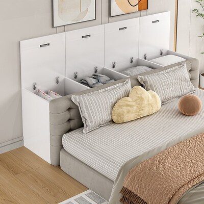 5翻cm高上0盖实木箱柜可坐卧人室收纳柜飘窗柜阳台柜大容量储物柜