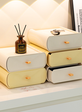 玄关钥匙收纳盒摆件进门口家居客厅奶油风装饰品家居抽屉式储物箱