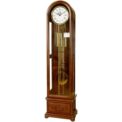 汉时落地钟欧式客厅装饰圆顶钟表复古实木时钟老式落地U座钟HG168