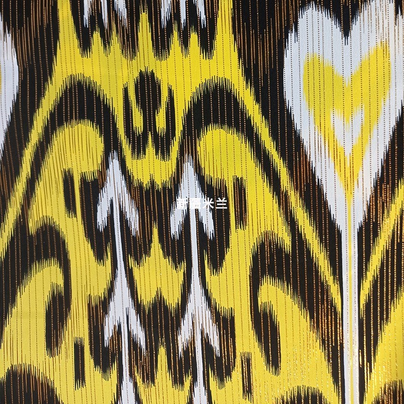 新疆艾德莱斯少数民族特色面料破卡连衣裙女装花布艾迪特维吾尔族