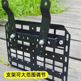 巡航摩托车改装边包支架复古战术挂板molle拓展板边箱挂载油桶架