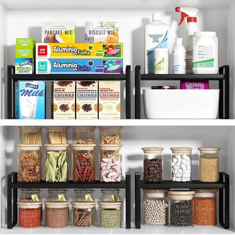 厨房置物架橱柜分层架台面隔板桌面架子多层收纳架水杯沥水架子