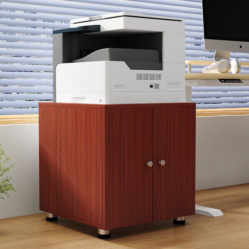定制a3打印机底座柜增高置物柜办公落地放置柜滑轮可移动木质矮柜
