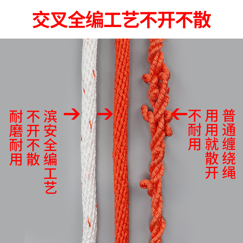 安装空调高空安全绳外机捆绑绳尼龙绳子耐磨16mm工具户外吊绳