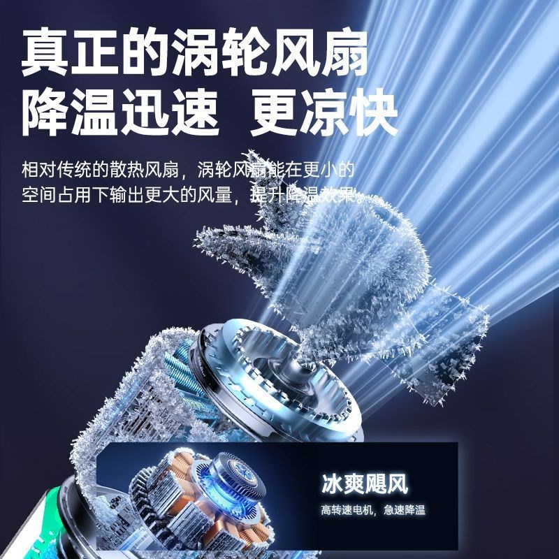 户外强力降温挂脖风扇随身小空调扇制冷超大风力摘茶叶小风扇