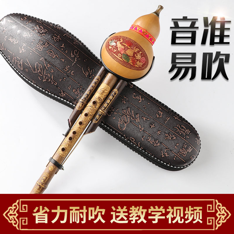 紫竹葫芦丝初学者C调降B调防摔儿童小学生用演奏型胡芦丝乐器