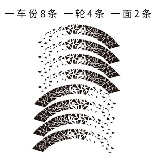 公路自行车轮组贴纸改色轮毂轮胎车轮涂装单车轮圈装饰反光贴