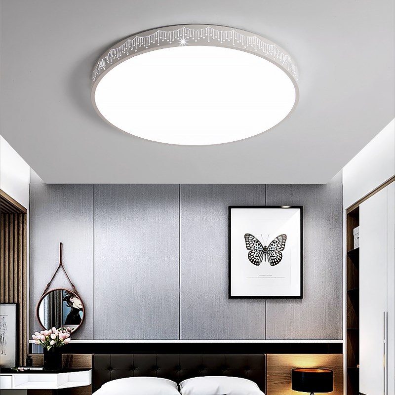 2024年新款主卧室灯LED吸顶灯简约现代大气圆形阳台客厅房间灯具