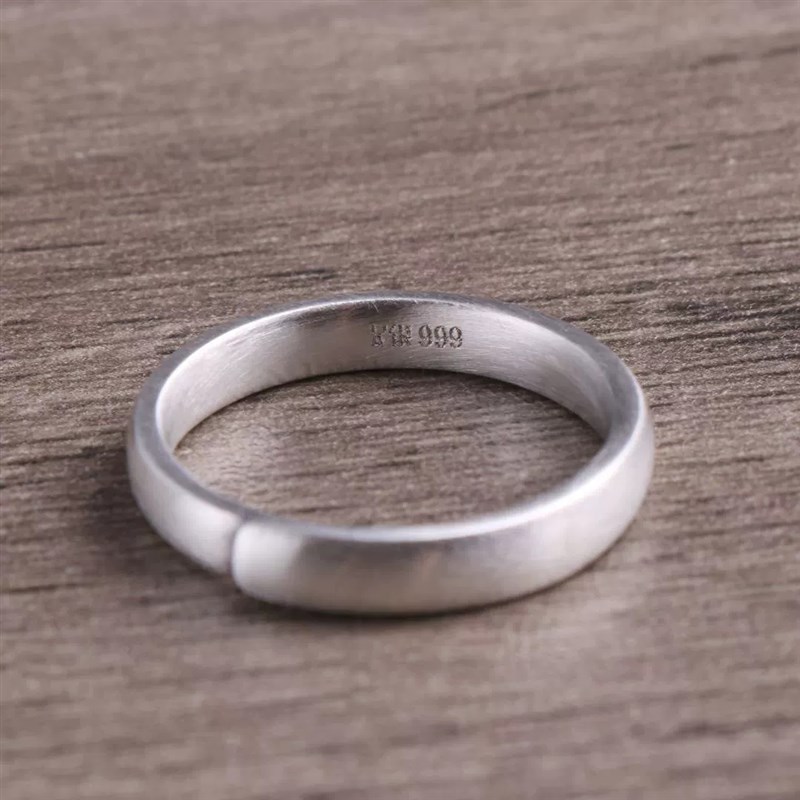 本命佛守护神银戒指男女情侣戒999足H银十二生肖对戒复古指环个性