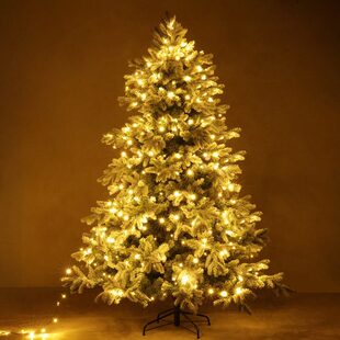 老丈人植绒圣诞树雪场景拍摄商场橱窗装饰树圣诞树雪树圣诞雪景树