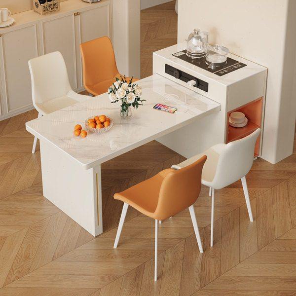 轻奢岩板岛台餐桌一体家用可伸缩倒台多功能饭桌小户型简约餐桌椅,住宅家具,岛台餐桌,淘宝优惠券,粉丝福利购,淘宝优惠卷