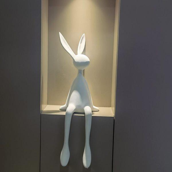 大白兔子坐姿摆件极简创意客厅玄关展示电视柜酒柜壁龛雕塑装饰品,饰品/流行首饰/时尚饰品新,摆件,淘宝优惠券,粉丝福利购,淘宝优惠卷