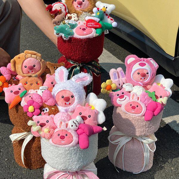 少女心loopy卡通毛绒玩偶花束成品生日礼物送女友朋友闺蜜圣诞节