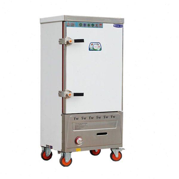 天燃气蒸饭车商用12盘单门蒸饭车然气蒸米饭馒头包子宇王蒸饭车