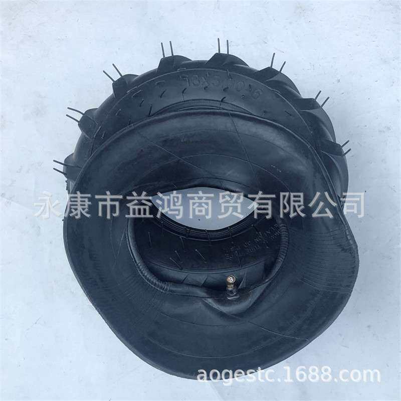 微耕机农耕机扫雪机改装 13X5.00-6轮胎轮毂水田外胎内胎越野人字
