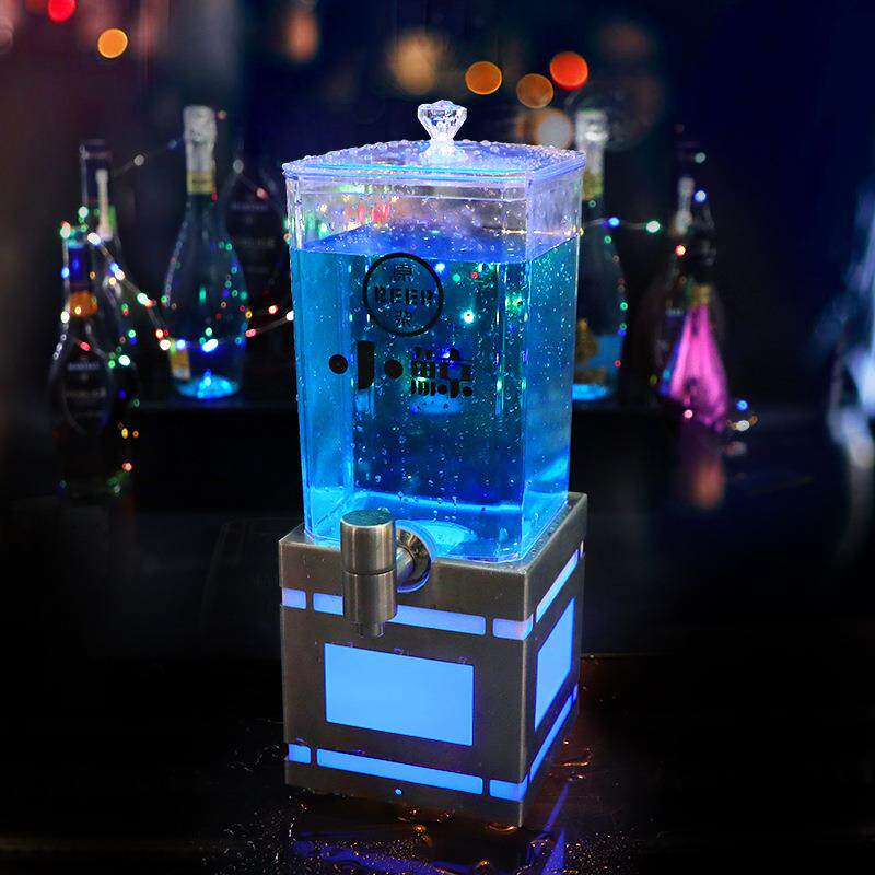 酒吧LED发光酒炮3升2L不锈钢龙头精酿啤酒桶小酒馆网红扎啤桶