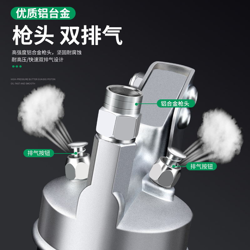 手动黄油枪单双压杆注油器叉车挖掘机汽车打牛油弹抢神器透明