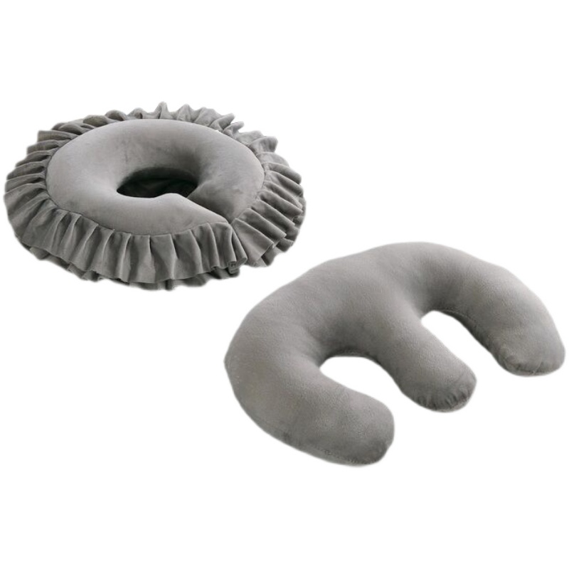 趴枕美容院按摩美容床乳胶枕脸洞U形枕头护颈胸枕垫软可拆洗