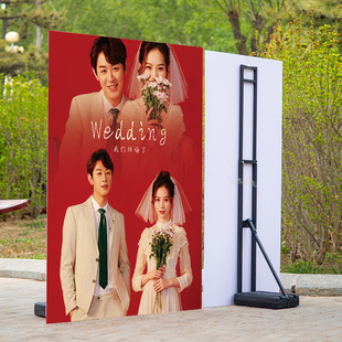 人形立牌支架人像广告牌展示牌展板广告立式落地式kt板支撑架子