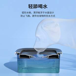 宠物水碗不锈钢漂浮水盆狗狗喝水不湿嘴猫咪饮水器中号浮力碗防溅