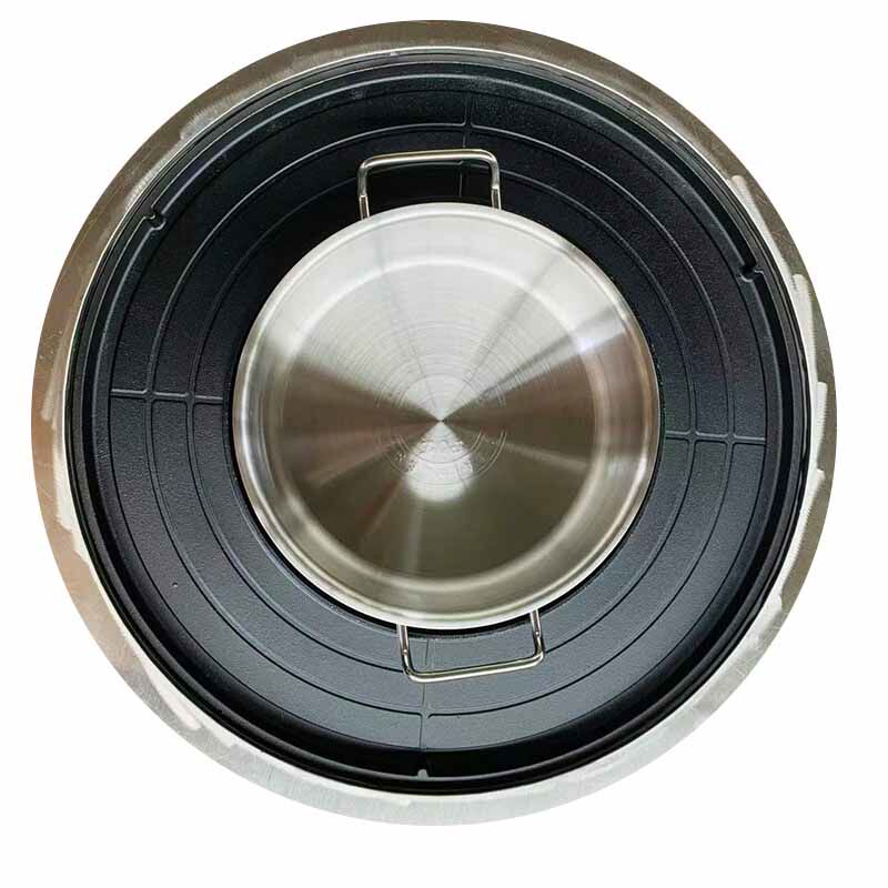 商用电陶炉火锅桌圆形烧烤炉电磁炉烤涮一体锅韩式餐厅自助烤肉炉