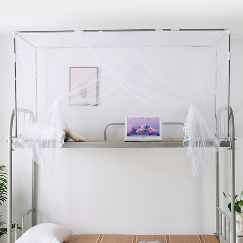 学生宿舍单人床0.9米上铺侧开门加密1.2m寝室下铺新款带支架蚊帐