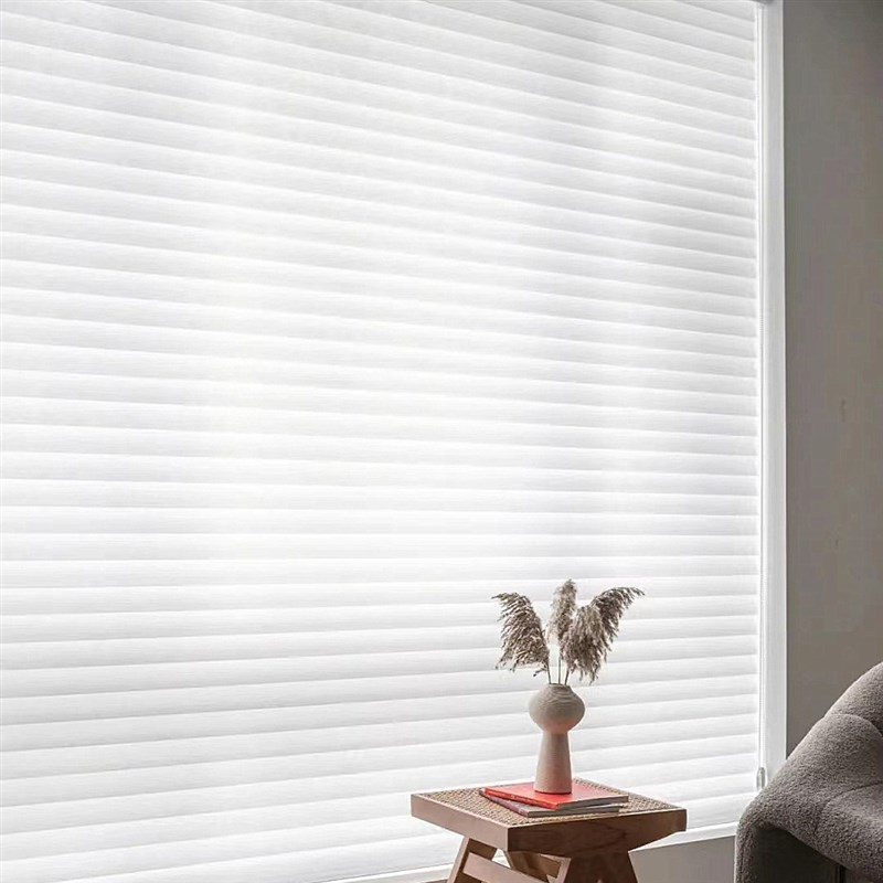 新款百叶窗帘遮光香格里拉柔纱帘白色简约办公V室厨房客厅窗帘