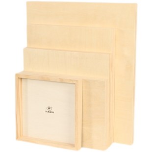 双丰画板木刻板画板美术生素描板方形画板圆形油画框木质绘画板