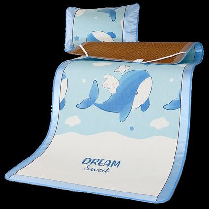 凉席学生宿舍单人床可折叠0.9米双面夏季藤席家用婴儿冰丝草席子