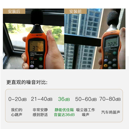 隔音窗户加装夹胶玻璃临街隔马路断桥铝门窗封阳台防噪音改造静音