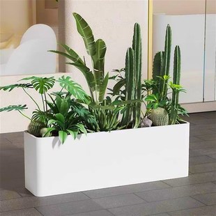 户外花箱阳台庭院外摆景观种植箱组合花箱花坛花槽镀锌不锈钢花箱