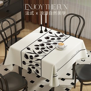 法式正方形餐桌布家用防水防油八仙桌小方桌复古桌垫餐桌茶几台布