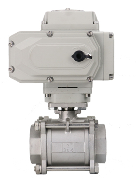 Q911F-16P电动球阀 电动丝扣三片式球阀dn15 20 25 32 40 50 65