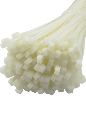 国标白色10*650mm自x锁式尼龙扎带100条塑料束线绑线带