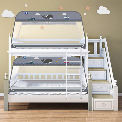 免安装蚊帐宿舍单人0.9m子母床双层高低铁架实木床上下铺1.2米1.5