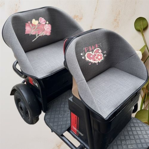 冬季防风保暖护腰电动三轮坐垫座套罩防漏靠背一体透气布料通用